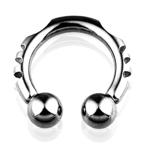 Carved Horseshoe 8G 4G-My Body Piercing Jewellery