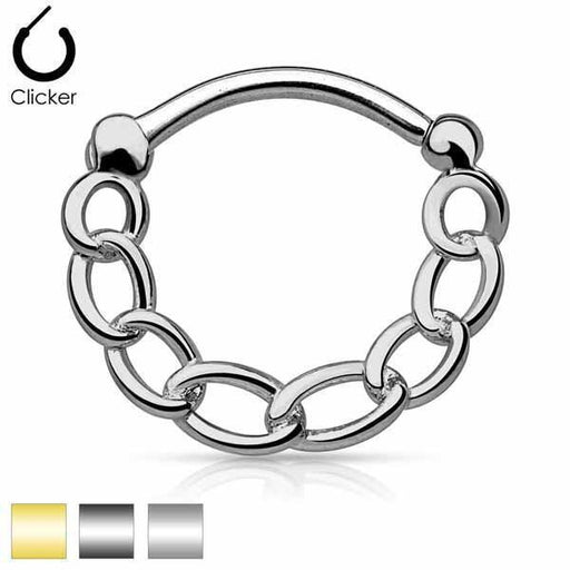 Chain Septum Ring 16G-My Body Piercing Jewellery