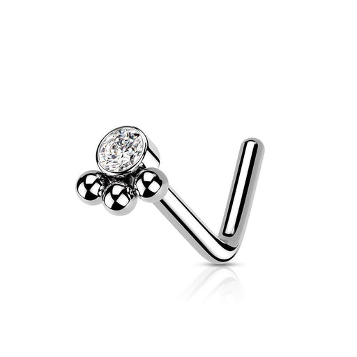 Cluster Nose L Bend 20G 18G-My Body Piercing Jewellery