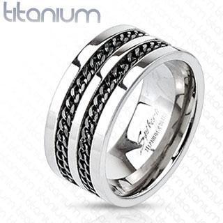 Double Chain Titanium Ring-My Body Piercing Jewellery