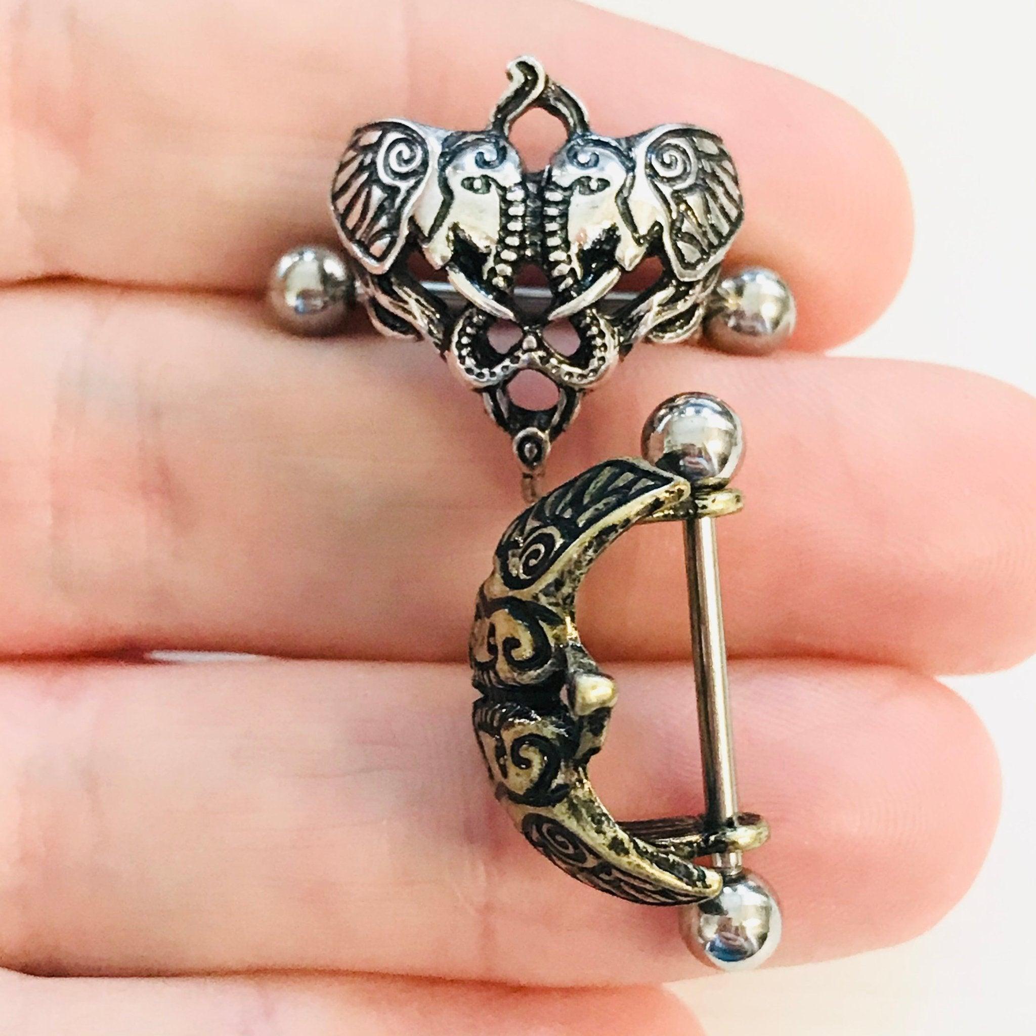 Elephant Nipple Shield Cuff 14G-My Body Piercing Jewellery