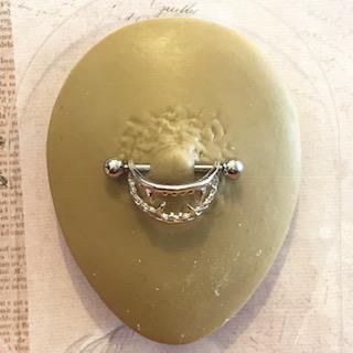 Fangs Nipple Shield Cuff 14G (Single)-My Body Piercing Jewellery