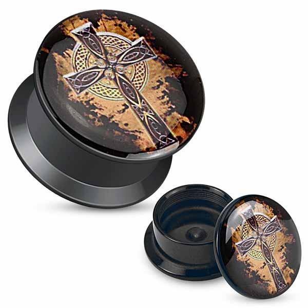 Fiery Cross Plug-My Body Piercing Jewellery