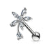 Flower Drop Cartilage Bar 16G-My Body Piercing Jewellery