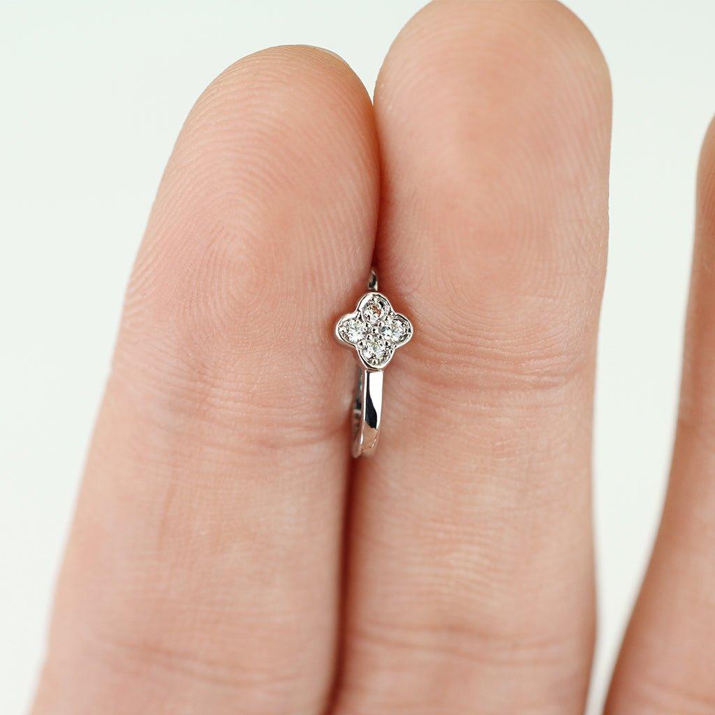 Flower Non-Piercing Nose Ring-My Body Piercing Jewellery