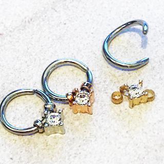 Gem Bead Ring 18G 16G-My Body Piercing Jewellery