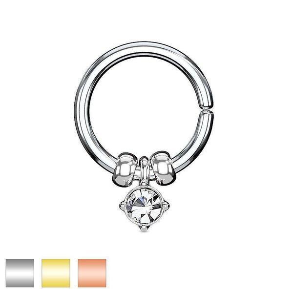 Gem Bead Ring 18G 16G-My Body Piercing Jewellery