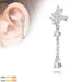 Gem Cluster Chain Cartilage Bar 16G-My Body Piercing Jewellery
