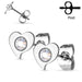Gem Heart Earrings Pair-My Body Piercing Jewellery
