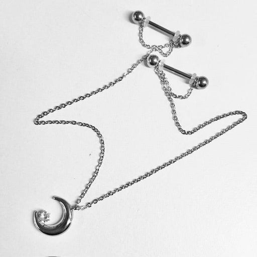 Gem Moon Nipple Chain - My Body Piercing Jewellery