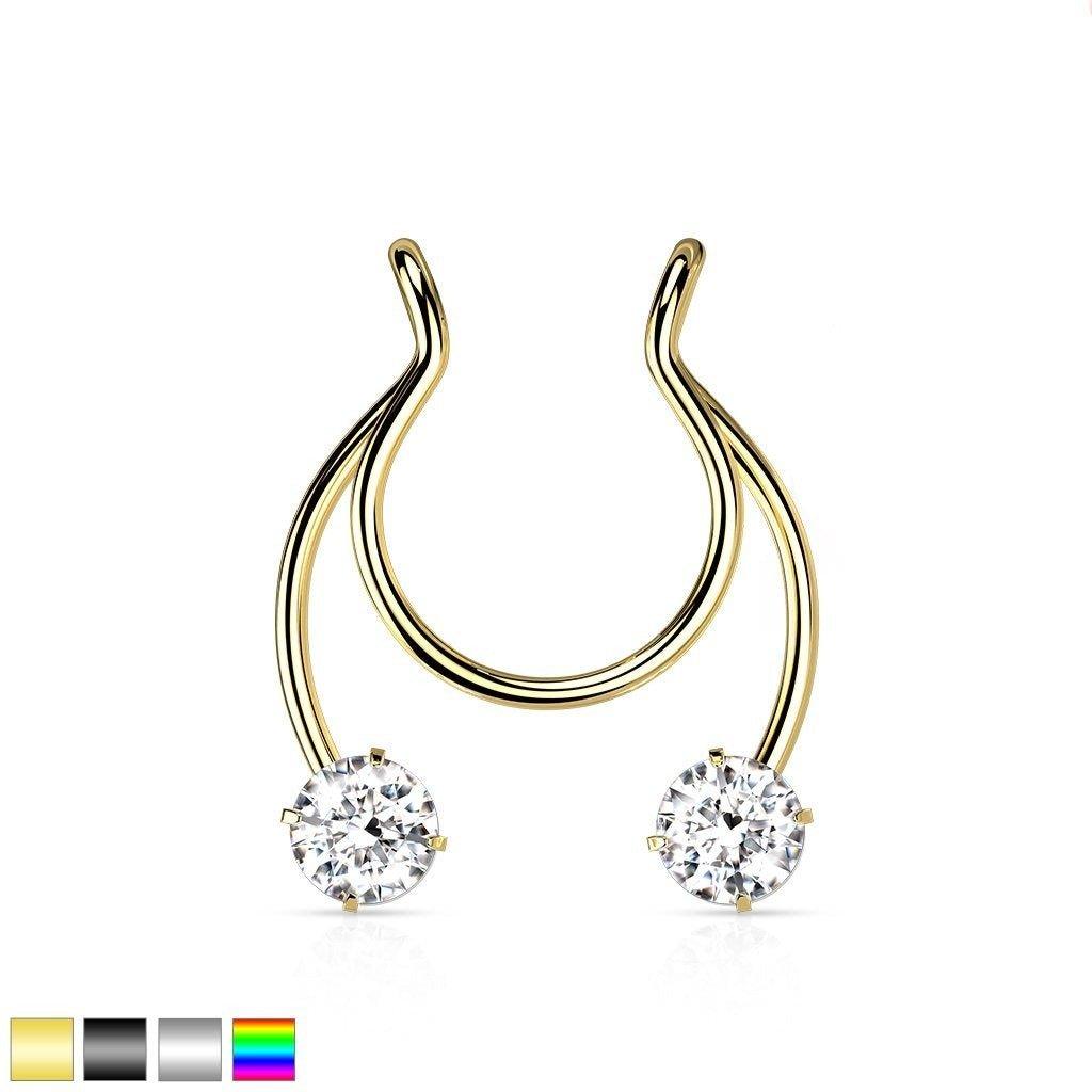Gem Non-Piercing Nipple/Septum Dangle-My Body Piercing Jewellery