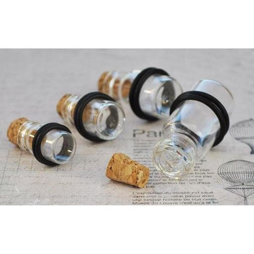 Glass Cork Bottle Plug 10mm-16mm-My Body Piercing Jewellery