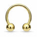 Gold IP Horseshoe 18G 16G 14G-My Body Piercing Jewellery