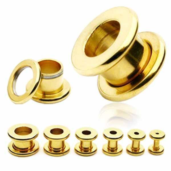 Gold IP Tunnel 8G-1"-My Body Piercing Jewellery