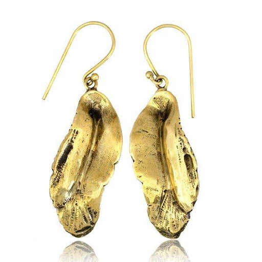 Gold Leaf Earring Hook PAIR-My Body Piercing Jewellery