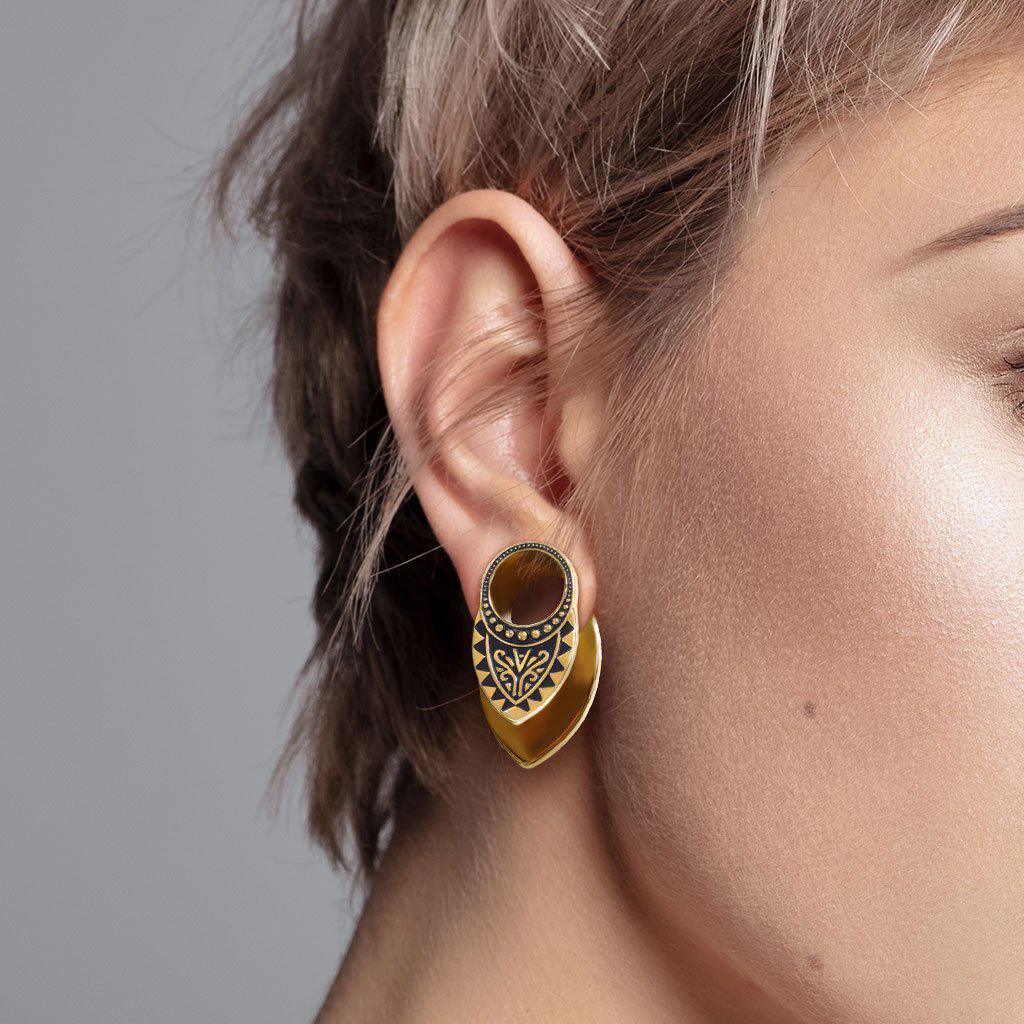 Gold Plated Copper Filigree Tunnel PAIR-My Body Piercing Jewellery