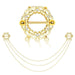 Gold Triple Chain Nipple Shield 14G-My Body Piercing Jewellery