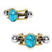 Gold Turquoise Cartilage Cuff 16G-My Body Piercing Jewellery