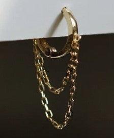 9kt Gold Chain Hinged Ring 20G 6mm-My Body Piercing Jewellery
