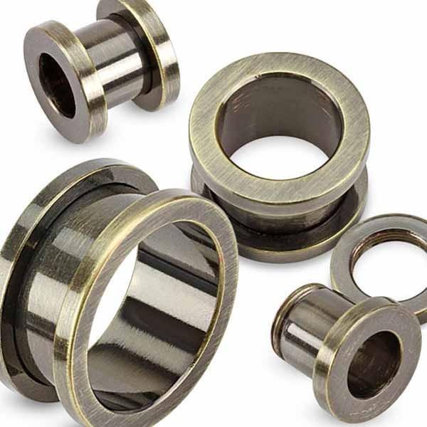 Gun Metal IP Tunnel 12mm-22mm-My Body Piercing Jewellery