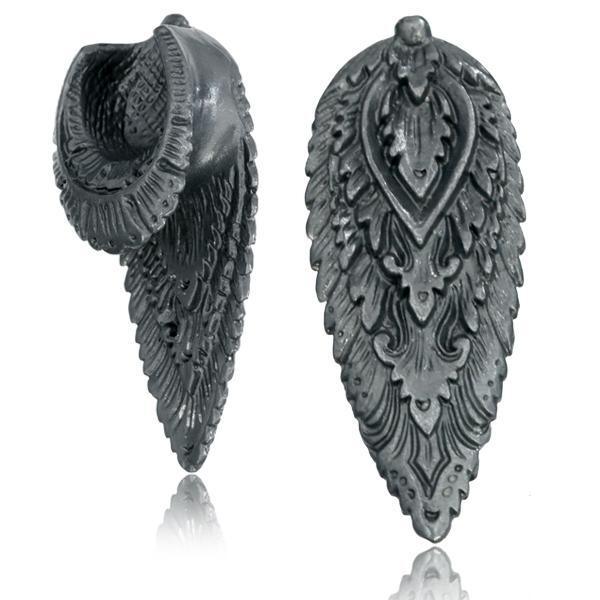 Gun Metal Drop Spreader PAIR 10mm-16mm-My Body Piercing Jewellery