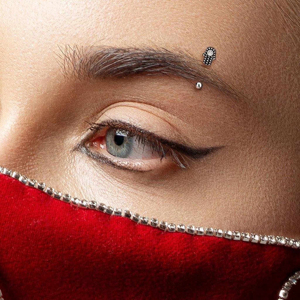 Hamsa Curve 16G-My Body Piercing Jewellery