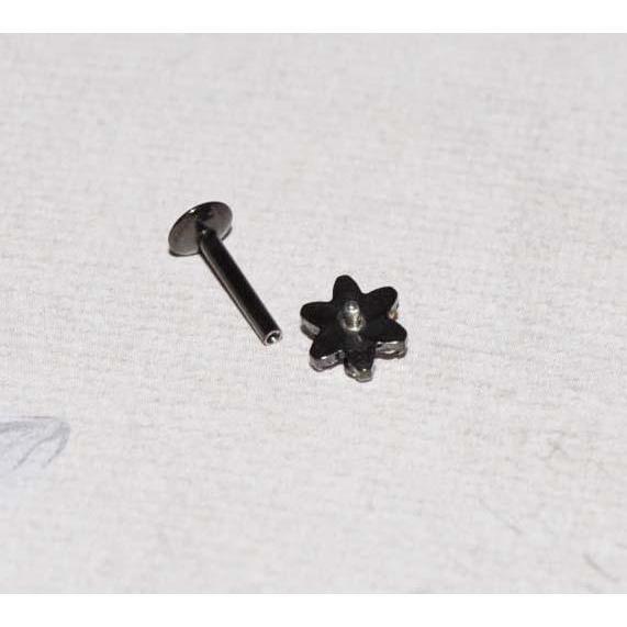 IP 7 Gem Flower Labret 16G-My Body Piercing Jewellery