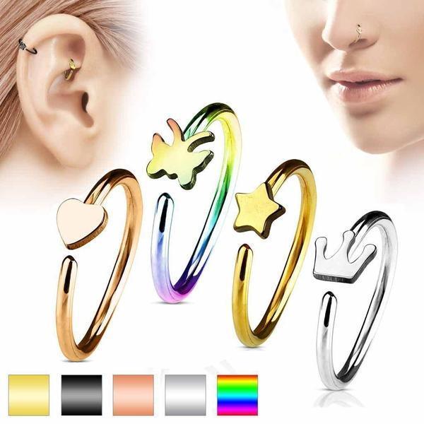 IP Logo Nose Ring 20G-My Body Piercing Jewellery