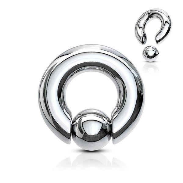 Large Gauge Snap-In Captive Ring 8G-00G-My Body Piercing Jewellery