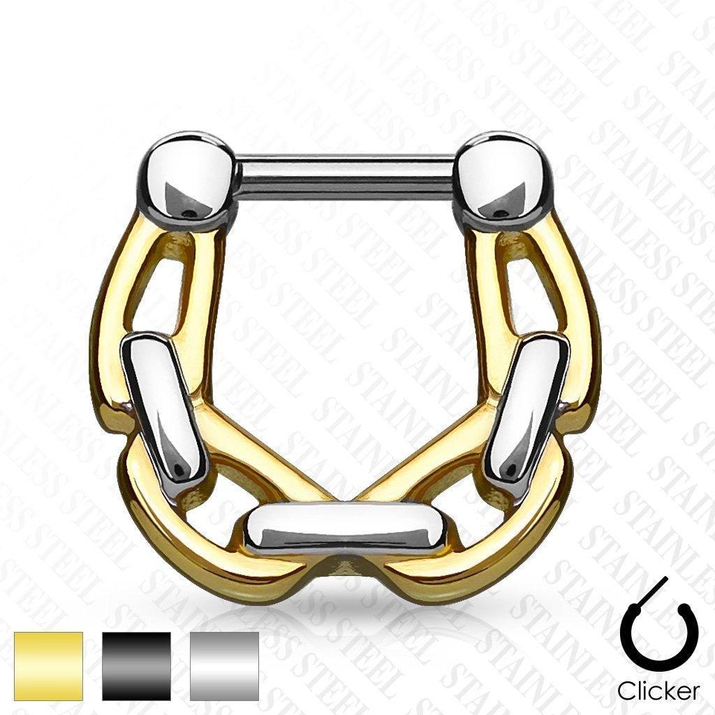 Link Chain Septum Clicker 16G-My Body Piercing Jewellery