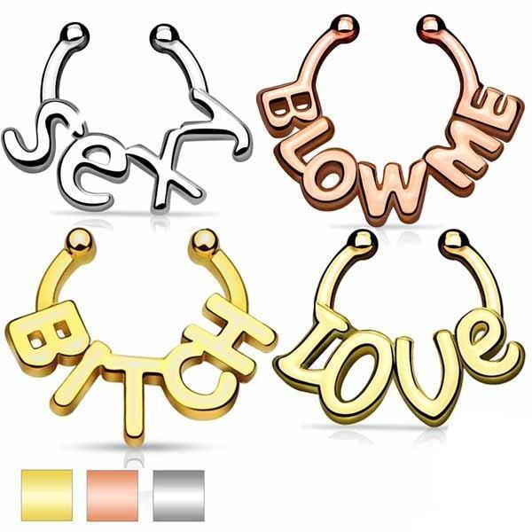 Logo Non-Piercing Septum Ring-My Body Piercing Jewellery