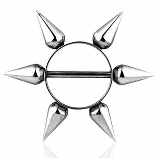 Long Spike Nipple Shield 14G (Single)-My Body Piercing Jewellery