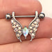 Marquise Butterfly Nipple Dangle 14G 12mm-My Body Piercing Jewellery