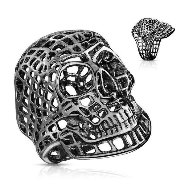 Mesh Skull Ring-My Body Piercing Jewellery