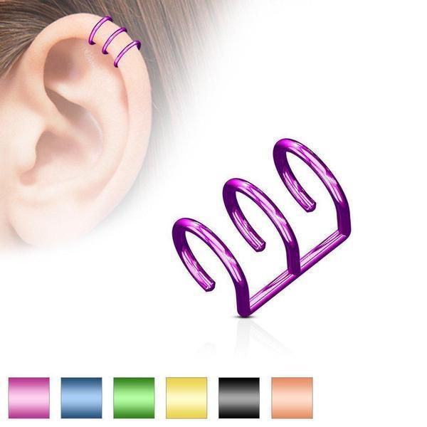 Non-Piercing Triple Ring-My Body Piercing Jewellery