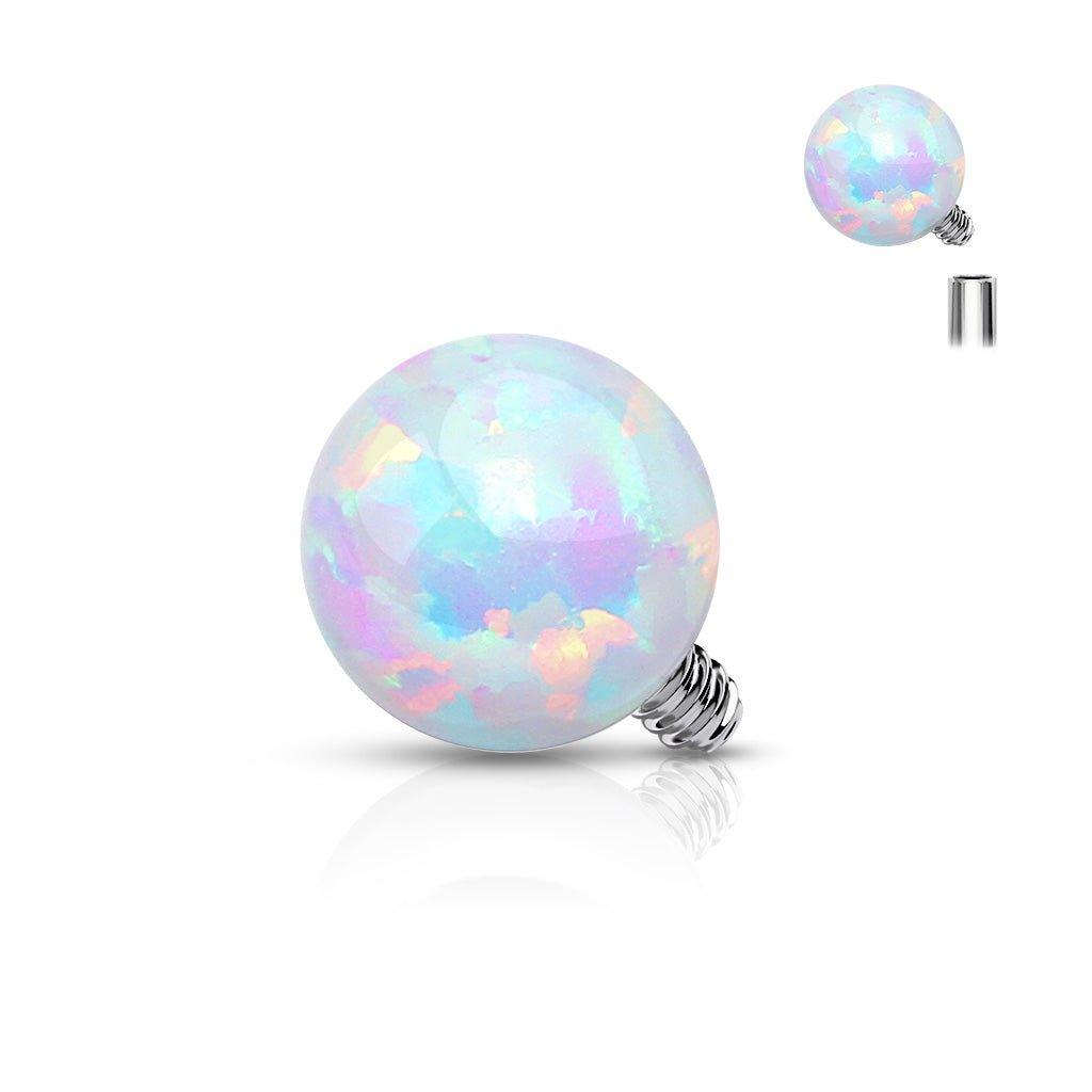 Opal Ball Dermal Top 14G 16G-My Body Piercing Jewellery