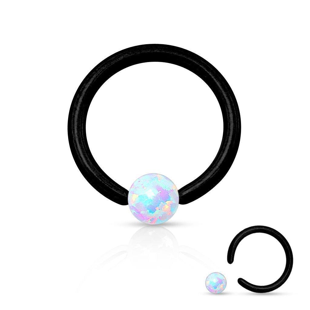 Opal Captive Ring 16G-My Body Piercing Jewellery