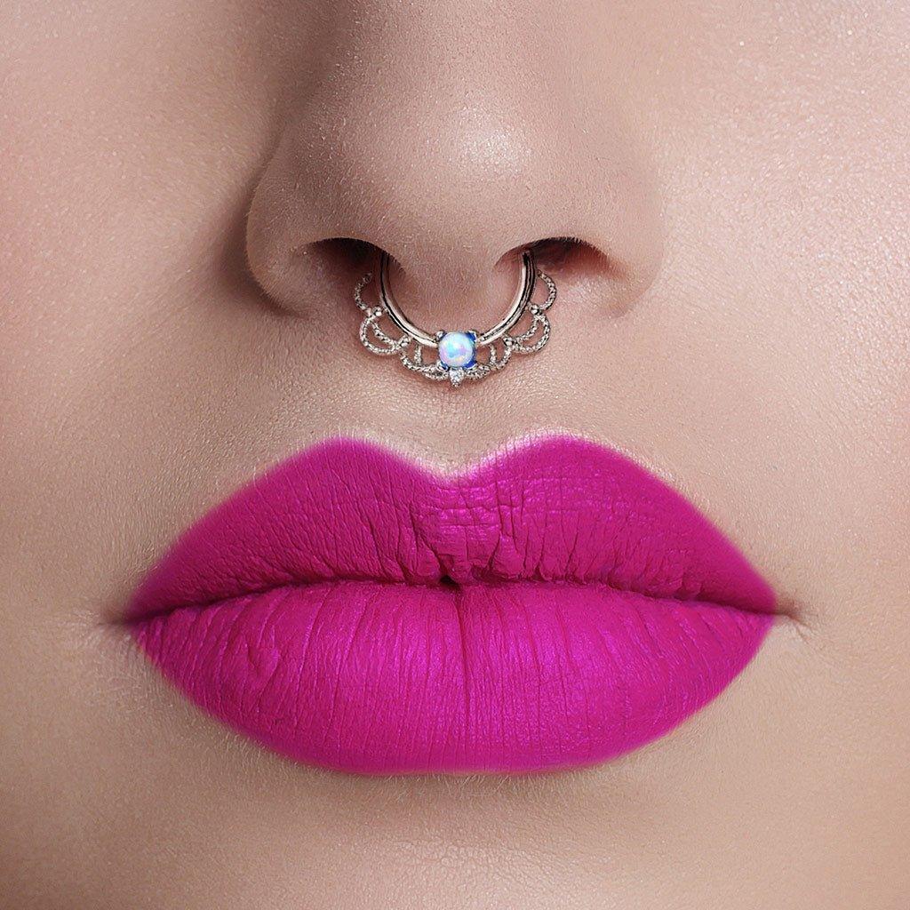 Opal Filigree Ring 16G-My Body Piercing Jewellery