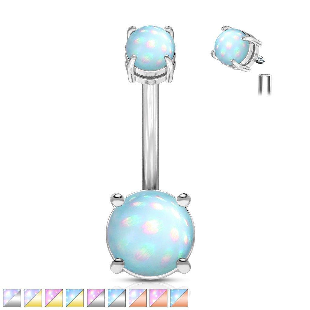 Opalescent Belly Bar 14G-My Body Piercing Jewellery
