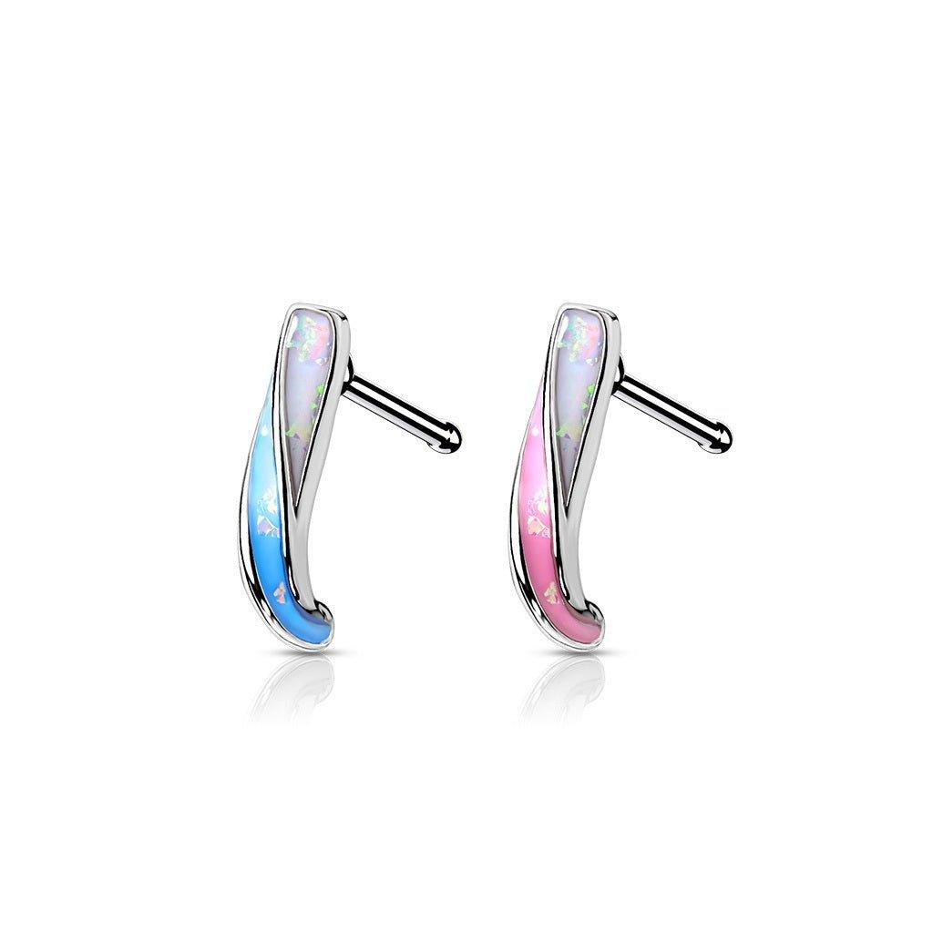 Opalescent Nose Crawler 20G-My Body Piercing Jewellery