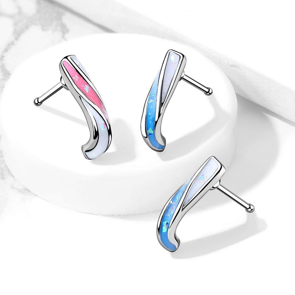 Opalescent Nose Crawler 20G-My Body Piercing Jewellery