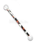 Pattern Print Industrial Bar 14G 38mm-My Body Piercing Jewellery