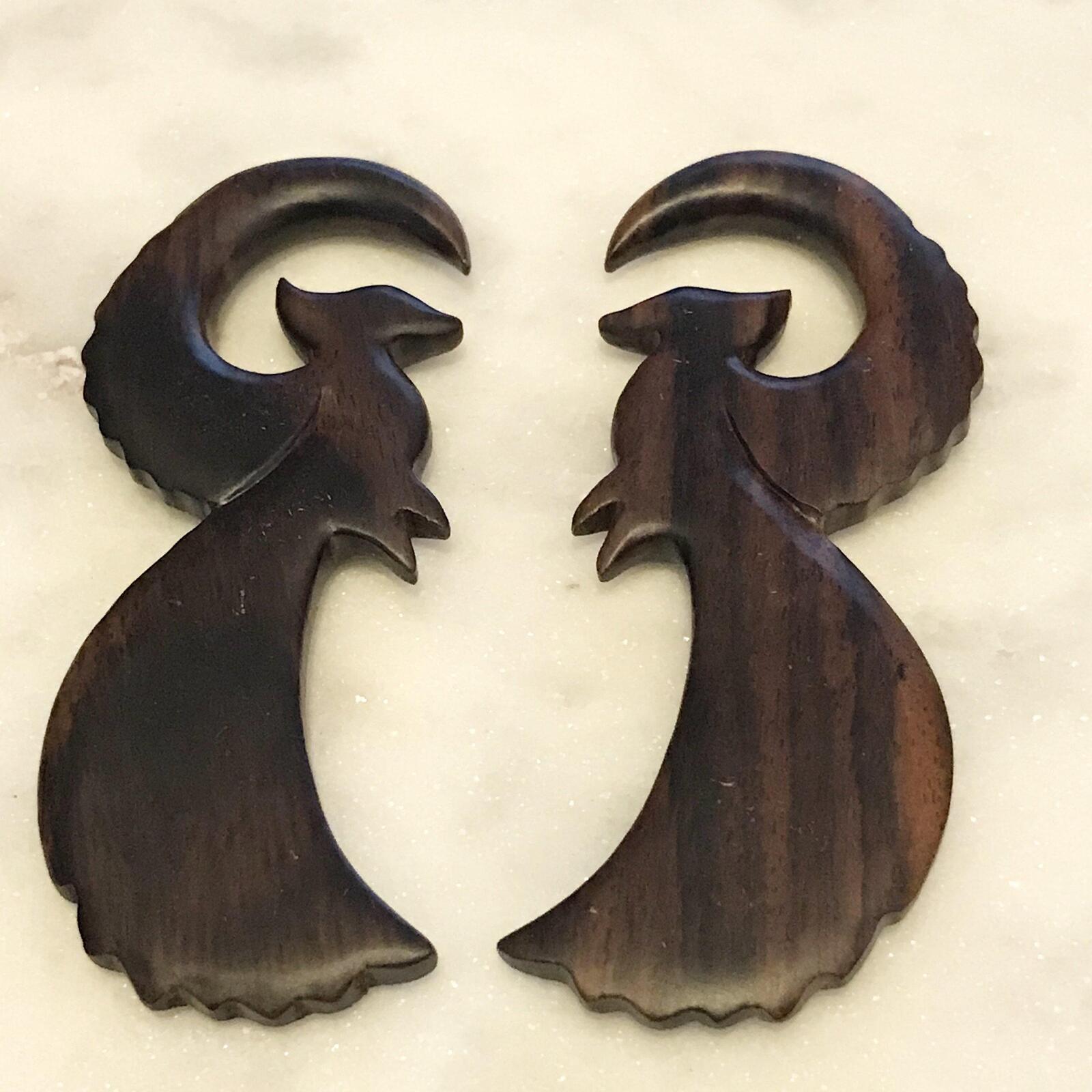 Pheasant Wood Hanger PAIR-My Body Piercing Jewellery