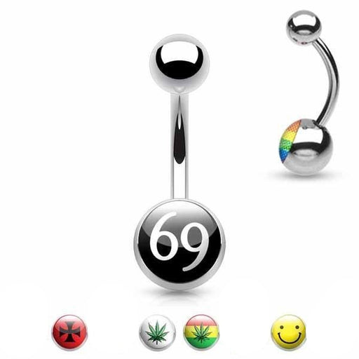 Picture Belly Bar 14G-My Body Piercing Jewellery