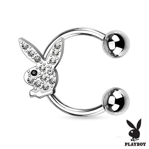 Playboy Bunny Horseshoe 16G-My Body Piercing Jewellery