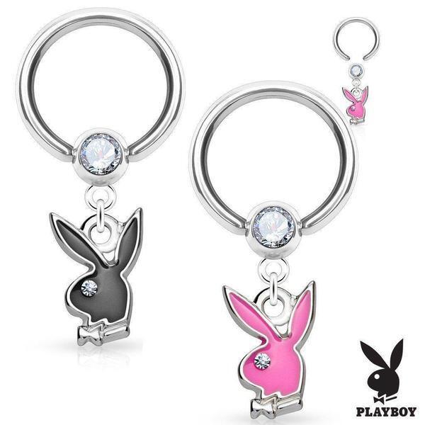 Playboy Epoxy Captive Ring 16G-My Body Piercing Jewellery