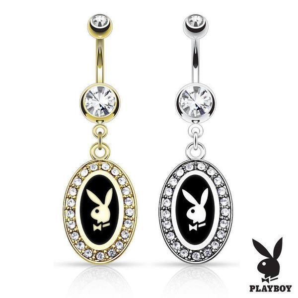 Playboy Framed Belly Bar 14G-My Body Piercing Jewellery