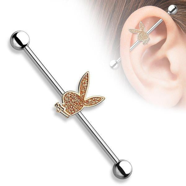 Playboy Industrial Bar 14G 38mm-My Body Piercing Jewellery
