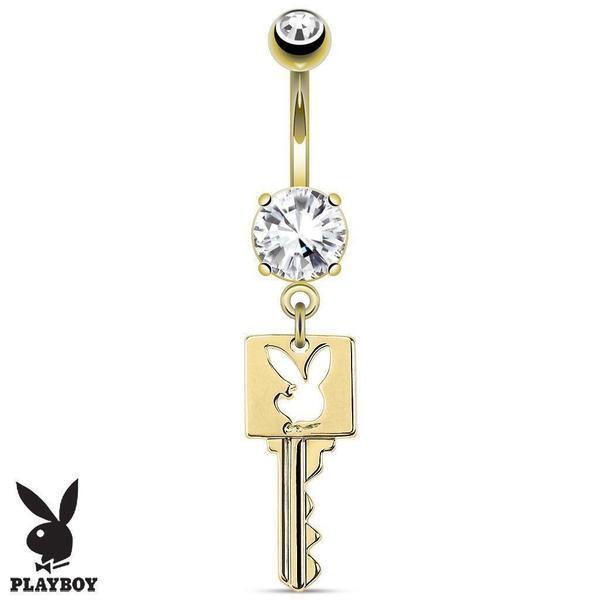 Playboy Key Belly Bar 14G-My Body Piercing Jewellery