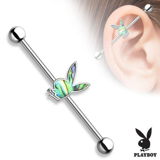 Playboy Shell Bunny Industrial 14G 38mm-My Body Piercing Jewellery